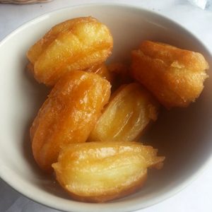 Golden Persian fried pastry dessert
